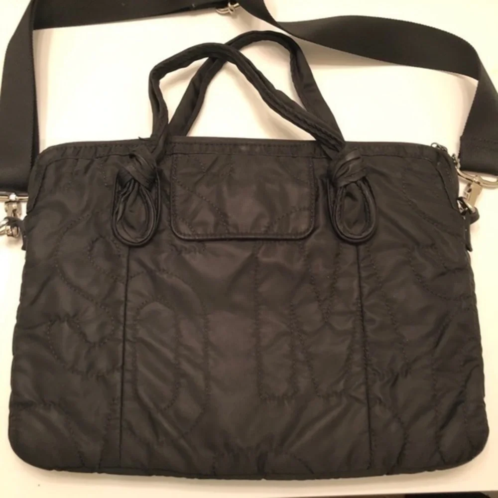 Marc by Marc Jacobs black quilted laptop bag case